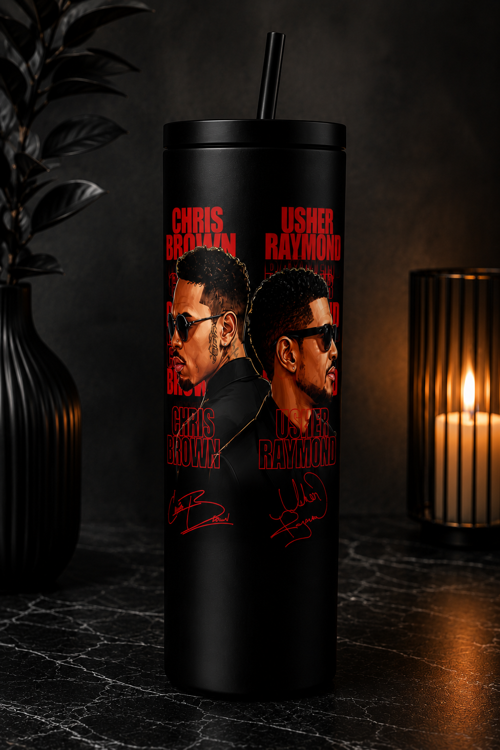 Red R&B 20 oz Matte Acrylic Insulated Tumbler
