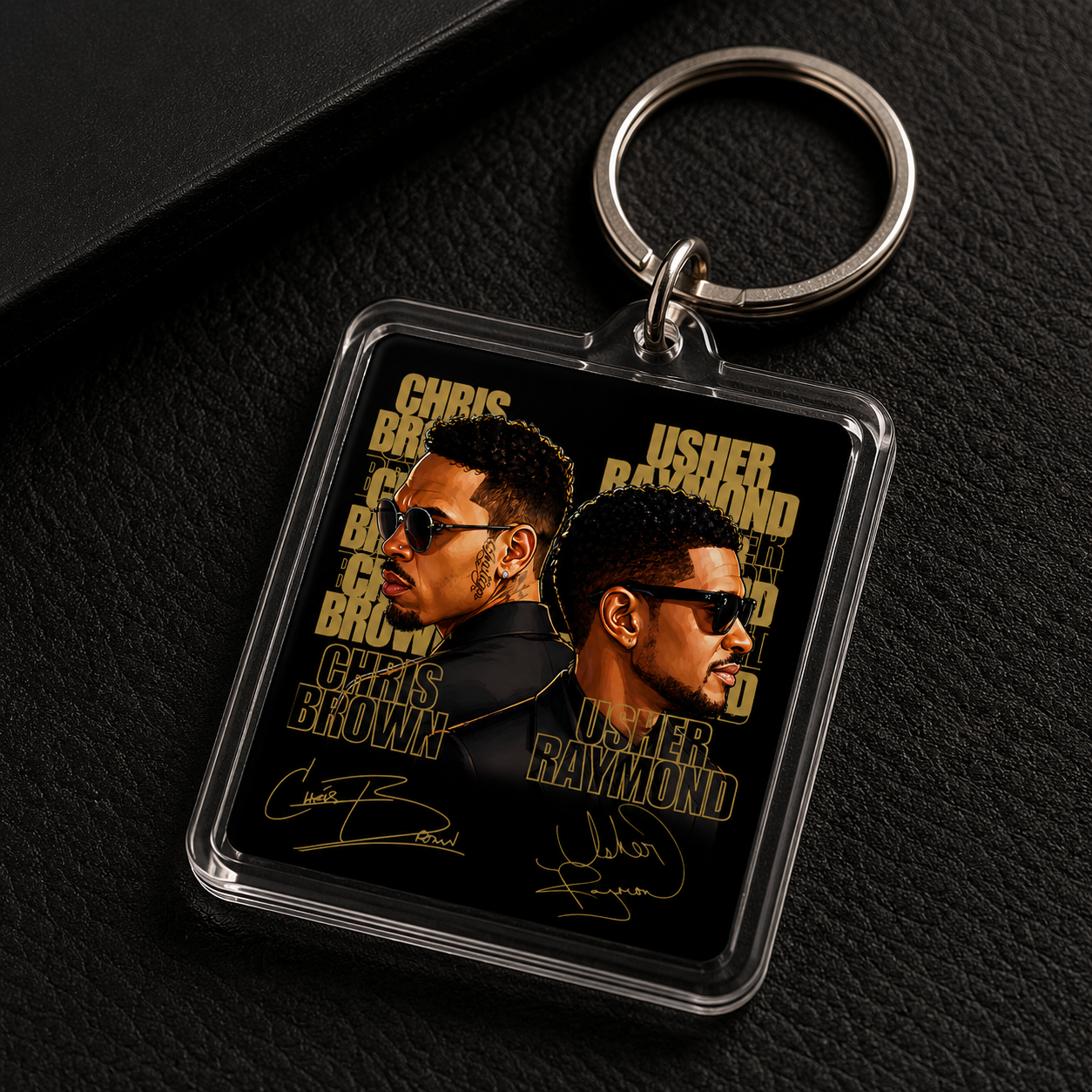 Gold R&B Signature Acrylic Keychain