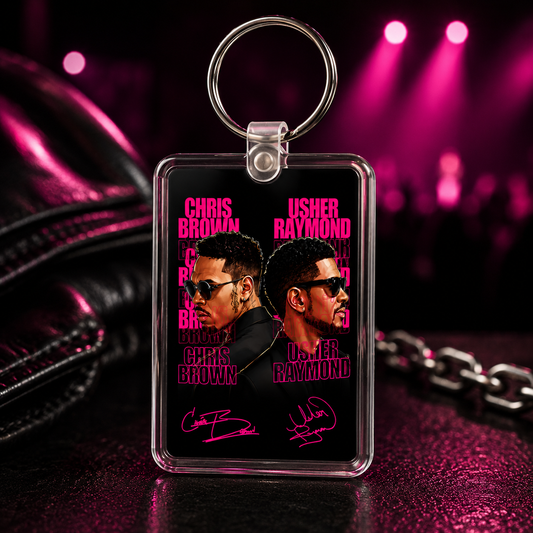 Pink R&B Signature Acrylic Keychain