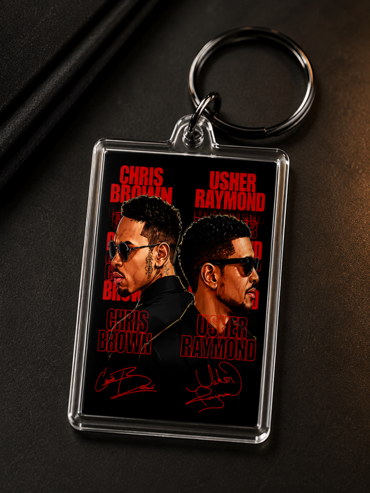 Red R&B Acrylic Keychain
