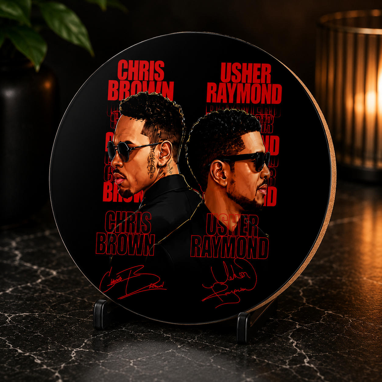 Red R&B Premium Ceramic Coaster