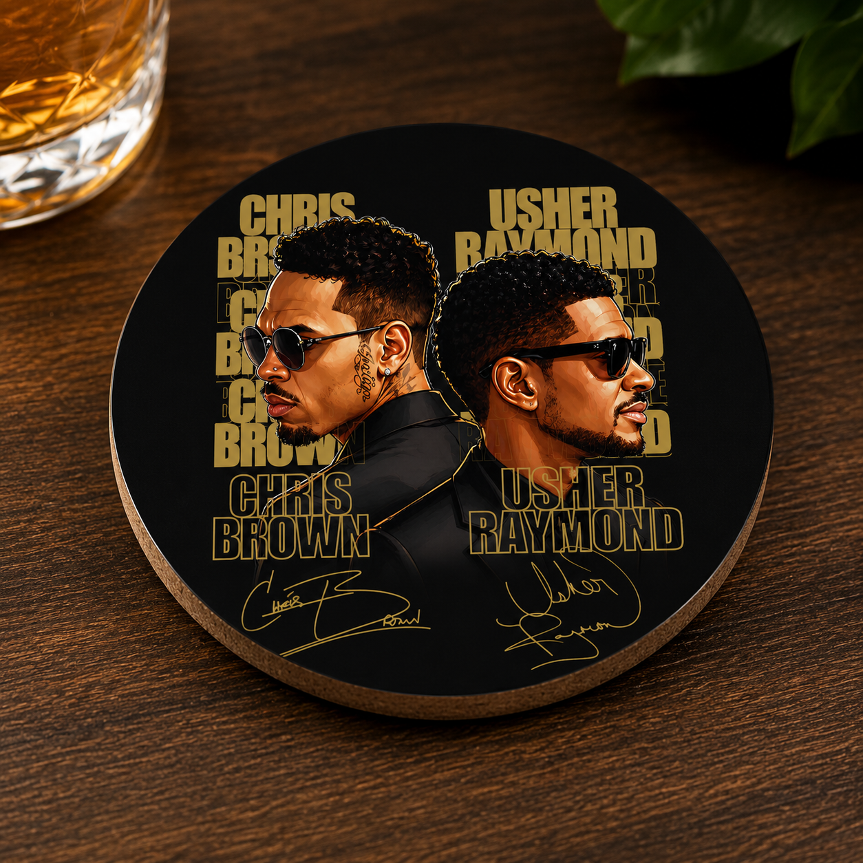 Signature Gold R&B Ceramic Coaster